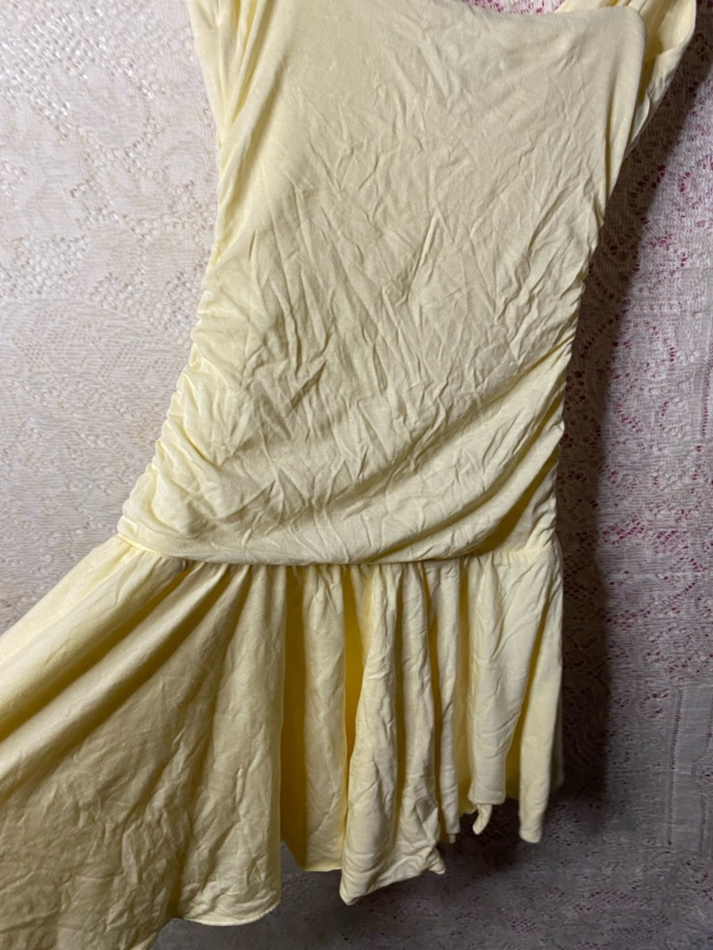 Kelbie
Modal Ruched A-Line Mini Dress in Buttercream Yellow - Picture 7 of 10